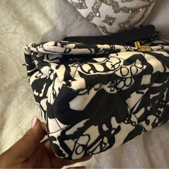 Inspired Quilted Printed Canvas Black And White